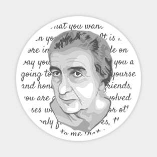 Golda Meir Portrait and Quote Magnet